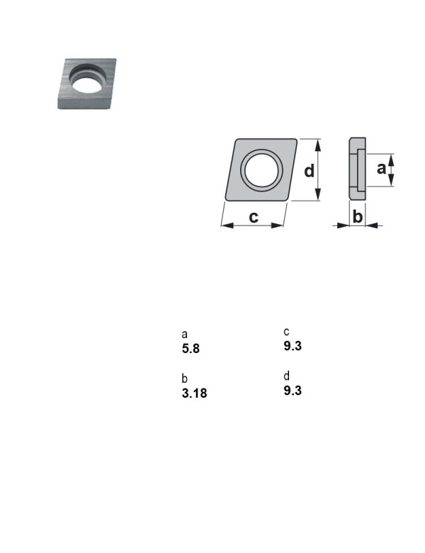 80º rhombic shim seat